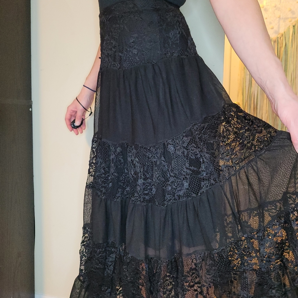 Black maxi skirt